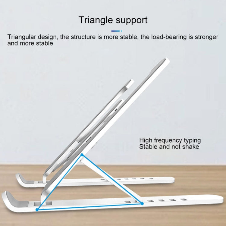 YMB1028 Portable Folding Desktop Holder Bracket for Laptop / Tablet(Silver)