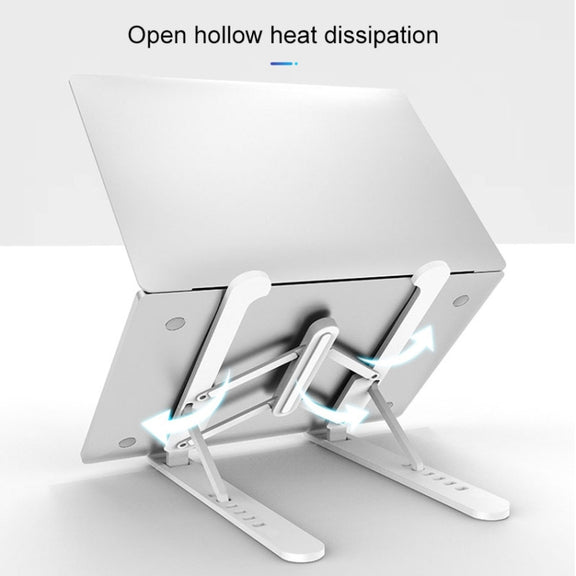 YMB1028 Portable Folding Desktop Holder Bracket for Laptop / Tablet(Silver)