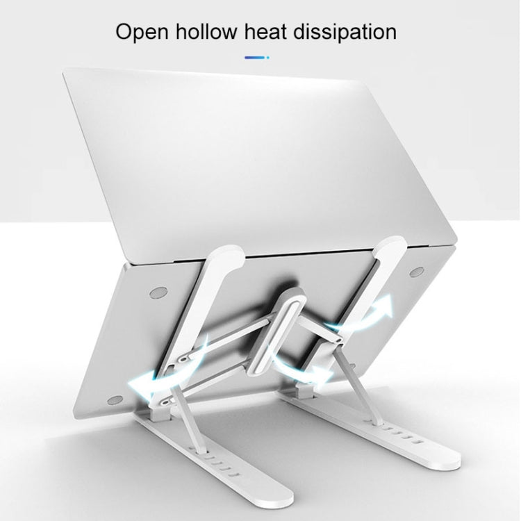 YMB1028 Portable Folding Desktop Holder Bracket for Laptop / Tablet(Silver)
