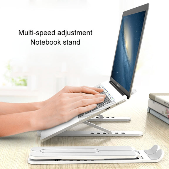 YMB1028 Portable Folding Desktop Holder Bracket for Laptop / Tablet(Silver)