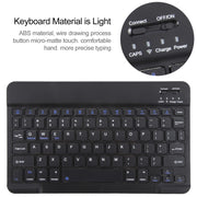 For iPad Pro 9.7 / 9.7 inch 2017 / 9.7 2018 / Air / Air 2 IP071 Separable ABS Smart Bluetooth Keyboard + Litchi Texture Horizontal Flip Leather Tablet Case (Black)