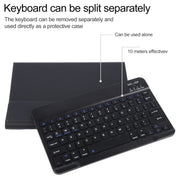 For iPad Pro 9.7 / 9.7 inch 2017 / 9.7 2018 / Air / Air 2 IP071 Separable ABS Smart Bluetooth Keyboard + Litchi Texture Horizontal Flip Leather Tablet Case (Black)