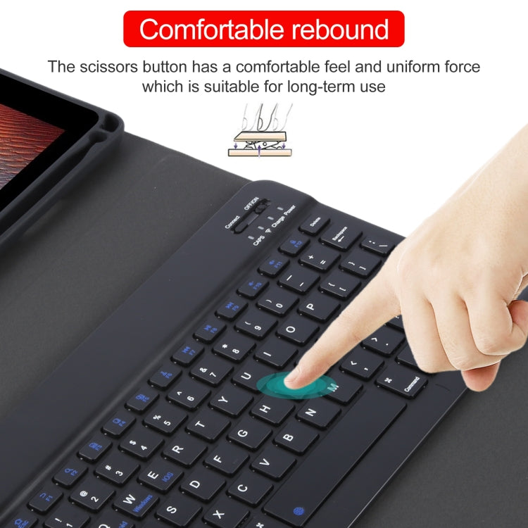 For iPad Pro 9.7 / 9.7 inch 2017 / 9.7 2018 / Air / Air 2 IP071 Separable ABS Smart Bluetooth Keyboard + Litchi Texture Horizontal Flip Leather Tablet Case (Black)