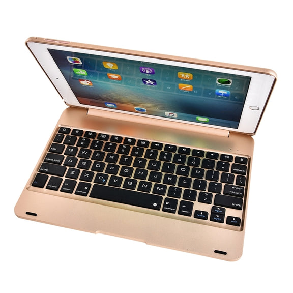 For iPad Pro 9.7 inch / iPAD Air 2 Horizontal Flip Tablet Case + Bluetooth Keyboard(Gold)