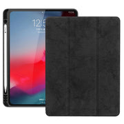 Horizontal Flip Leather Case with Pen Slot Three-folding Holder & Wake-up / Sleep Function for iPad Air 13 2024 / Pro 12.9 (2018)(Black)