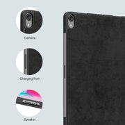 Horizontal Flip Leather Case with Pen Slot  Three-folding Holder & Wake-up / Sleep Function for iPad Air 13 2024 / Pro 12.9 (2018)(Blue)