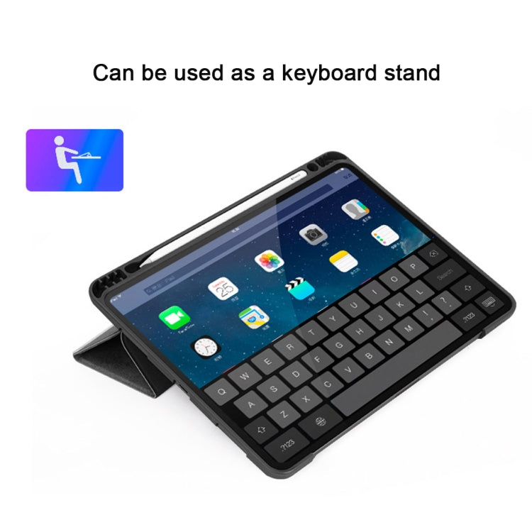 Horizontal Flip Leather Case with Pen Slot  Three-folding Holder & Wake-up / Sleep Function for iPad Air 13 2024 / Pro 12.9 (2018)(Blue)
