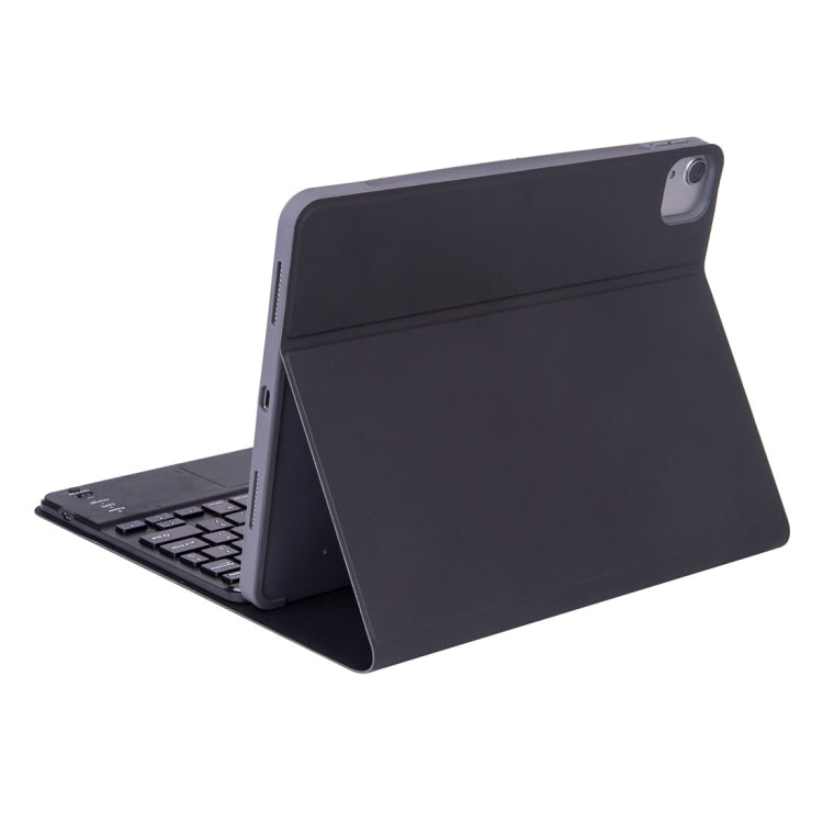 X-11BC Skin Plain Texture Detachable Bluetooth Keyboard Tablet Case for iPad Pro 11 inch 2020 / 2018, with Touchpad & Pen Slot(Black)