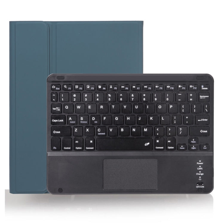 X-11BC Skin Plain Texture Detachable Bluetooth Keyboard Tablet Case for iPad Pro 11 inch 2020 / 2018, with Touchpad & Pen Slot(Dark Green)