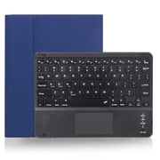 X-11BC Skin Plain Texture Detachable Bluetooth Keyboard Tablet Case for iPad Pro 11 inch 2020 / 2018, with Touchpad & Pen Slot(Blue)
