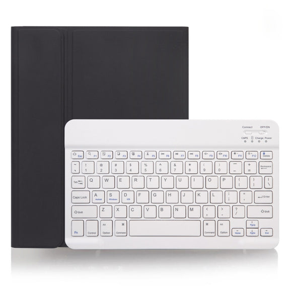 X-11B Skin Plain Texture Detachable Bluetooth Keyboard Tablet Case for iPad Pro 11 inch 2020 / 2018, with Pen Slot (Black)