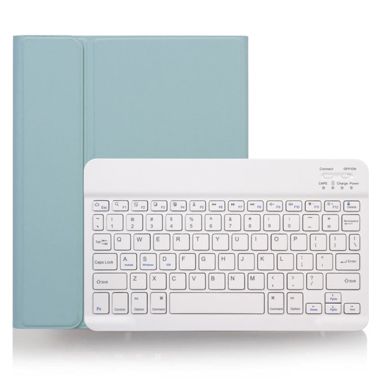 X-11B Skin Plain Texture Detachable Bluetooth Keyboard Tablet Case for iPad Pro 11 inch 2020 / 2018, with Pen Slot (Green)