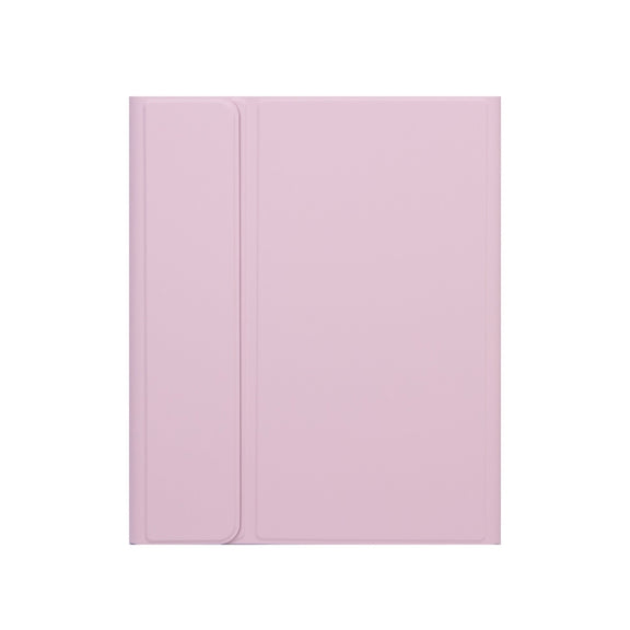 X-11BCS Skin Plain Texture Detachable Bluetooth Keyboard Tablet Case for iPad Pro 11 inch 2020 / 2018, with Touchpad & Pen Slot & Backlight (Pink)