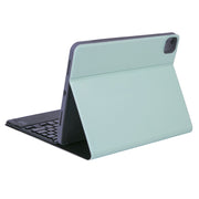 X-11BCS Skin Plain Texture Detachable Bluetooth Keyboard Tablet Case for iPad Pro 11 inch 2020 / 2018, with Touchpad & Pen Slot & Backlight (Green)