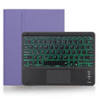 X-11BCS Skin Plain Texture Detachable Bluetooth Keyboard Tablet Case for iPad Pro 11 inch 2020 / 2018, with Touchpad & Pen Slot & Backlight (Light Purple) - For iPad Pro by PMC TechLife | Online Shopping South Africa | PMC TechLife