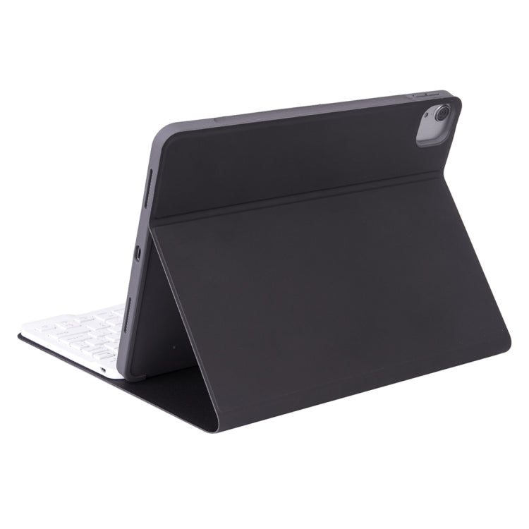 X-11BS Skin Plain Texture Detachable Bluetooth Keyboard Tablet Case for iPad Pro 11 inch 2020 / 2018, with Pen Slot & Backlight (Black)