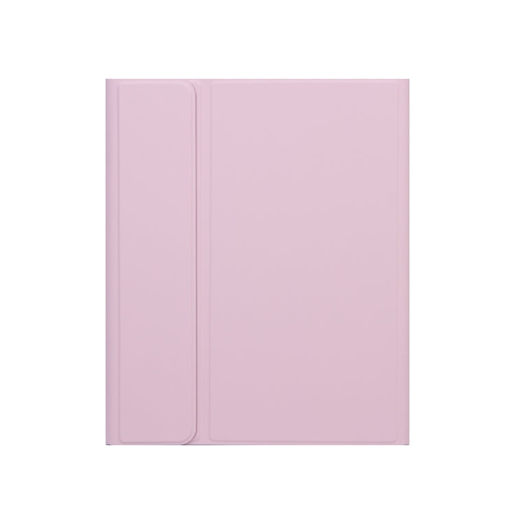 X-11BS Skin Plain Texture Detachable Bluetooth Keyboard Tablet Case for iPad Pro 11 inch 2020 / 2018, with Pen Slot & Backlight (Pink)