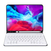 X-11BS Skin Plain Texture Detachable Bluetooth Keyboard Tablet Case for iPad Pro 11 inch 2020 / 2018, with Pen Slot & Backlight (Pink)