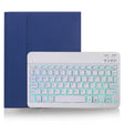 X-11BS Skin Plain Texture Detachable Bluetooth Keyboard Tablet Case for iPad Pro 11 inch 2020 / 2018, with Pen Slot & Backlight (Blue) - For iPad Pro by PMC TechLife | Online Shopping South Africa | PMC TechLife