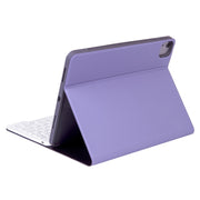 X-11BS Skin Plain Texture Detachable Bluetooth Keyboard Tablet Case for iPad Pro 11 inch 2020 / 2018, with Pen Slot & Backlight (Light Purple)