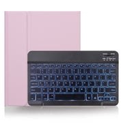 X-11BS Skin Plain Texture Detachable Bluetooth Keyboard Tablet Case for iPad Pro 11 inch 2020 / 2018, with Pen Slot & Backlight (Pink)