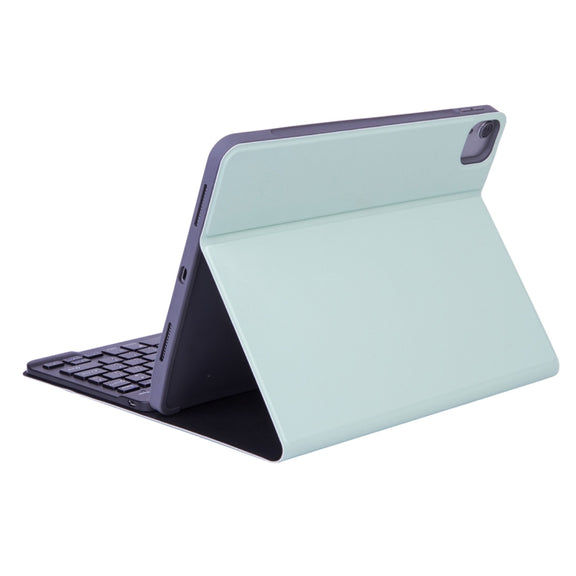 X-11BS Skin Plain Texture Detachable Bluetooth Keyboard Tablet Case for iPad Pro 11 inch 2020 / 2018, with Pen Slot & Backlight (Green)
