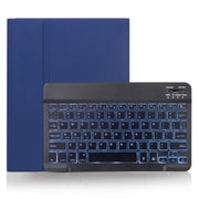 X-11BS Skin Plain Texture Detachable Bluetooth Keyboard Tablet Case for iPad Pro 11 inch 2020 / 2018, with Pen Slot & Backlight (Blue)