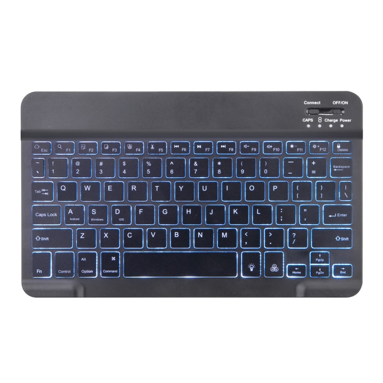 X-11BS Skin Plain Texture Detachable Bluetooth Keyboard Tablet Case for iPad Pro 11 inch 2020 / 2018, with Pen Slot & Backlight (Blue)