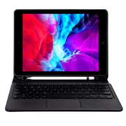 YT11B-A Detachable Candy Color Bluetooth Keyboard Leather Tablet Case with Touch Pad & Pen Slot & Holder for iPad Pro 11 2022 / 2021 / Air 5 / Air 4 (Black)