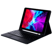 YT11B-A Detachable Candy Color Bluetooth Keyboard Leather Tablet Case with Touch Pad & Pen Slot & Holder for iPad Pro 11 2022 / 2021 / Air 5 / Air 4 (Black)