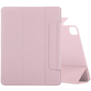For iPad Air 13 2024 / Pro 12.9 2020 Double-sided Magnetic Flip PU Leather Tablet Case With Holder & Sleep / Wake-up Function(Rose Gold)