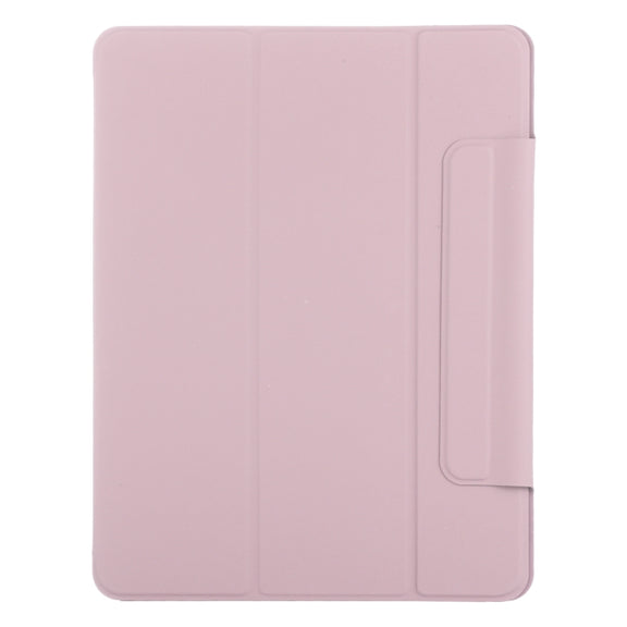 For iPad Air 13 2024 / Pro 12.9 2020 Double-sided Magnetic Flip PU Leather Tablet Case With Holder & Sleep / Wake-up Function(Rose Gold)