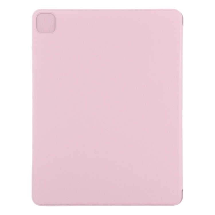 For iPad Air 13 2024 / Pro 12.9 2020 Double-sided Magnetic Flip PU Leather Tablet Case With Holder & Sleep / Wake-up Function(Rose Gold)