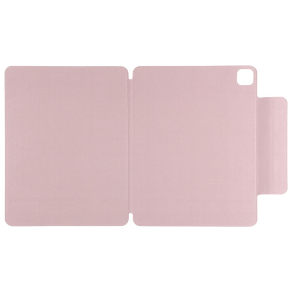 For iPad Air 13 2024 / Pro 12.9 2020 Double-sided Magnetic Flip PU Leather Tablet Case With Holder & Sleep / Wake-up Function(Rose Gold)