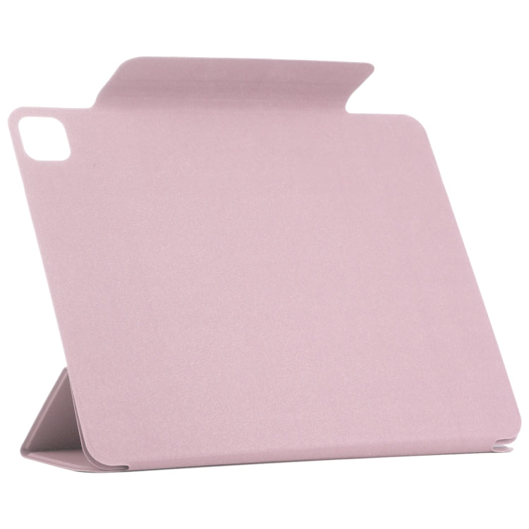 For iPad Air 13 2024 / Pro 12.9 2020 Double-sided Magnetic Flip PU Leather Tablet Case With Holder & Sleep / Wake-up Function(Rose Gold)