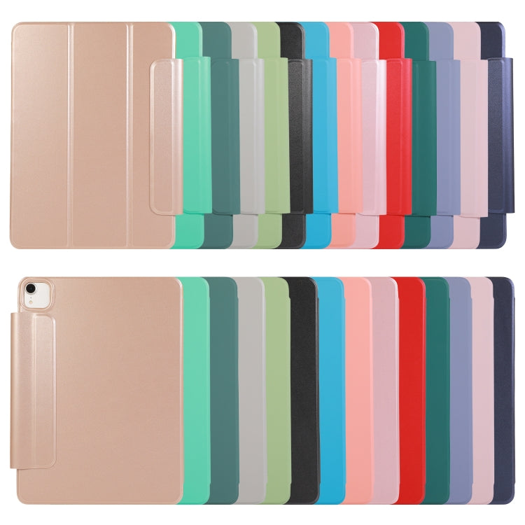 For iPad Air 13 2024 / Pro 12.9 2020 Double-sided Magnetic Flip PU Leather Tablet Case With Holder & Sleep / Wake-up Function(Rose Gold)