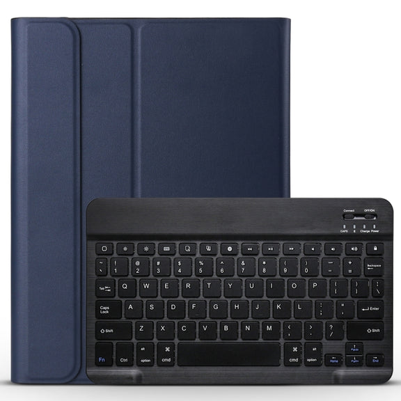 A11 Bluetooth 3.0 Ultra-thin ABS Detachable Bluetooth Keyboard Leather Tablet Case with Holder for iPad Pro 11 2022 / 2021 / Air 5 / Air 4 (Dark Blue)