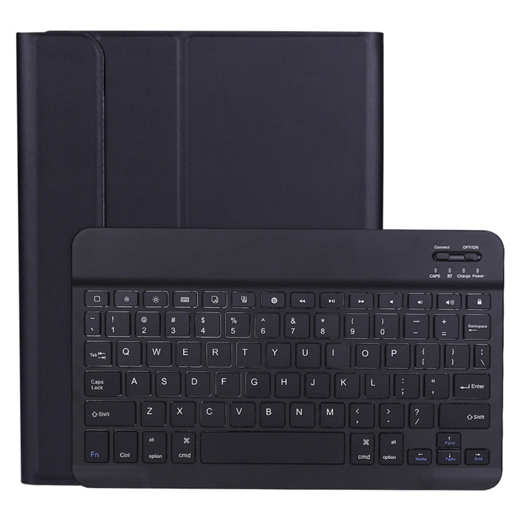 A11B Bluetooth 3.0 Ultra-thin ABS Detachable Bluetooth Keyboard Leather Tablet Case with Holder & Pen Slot for iPad Pro 11 2022 / 2021 / Air 5 / Air 4 (Black)
