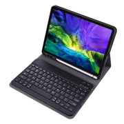 A11B Bluetooth 3.0 Ultra-thin ABS Detachable Bluetooth Keyboard Leather Tablet Case with Holder & Pen Slot for iPad Pro 11 2022 / 2021 / Air 5 / Air 4 (Black)