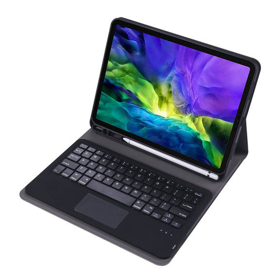 A11B-A Ultra-thin ABS Detachable Bluetooth Keyboard Tablet Case with Touchpad & Pen Slot & Holder for iPad Pro 11 2022 / 2021 / Air 5 / Air 4 (Black)