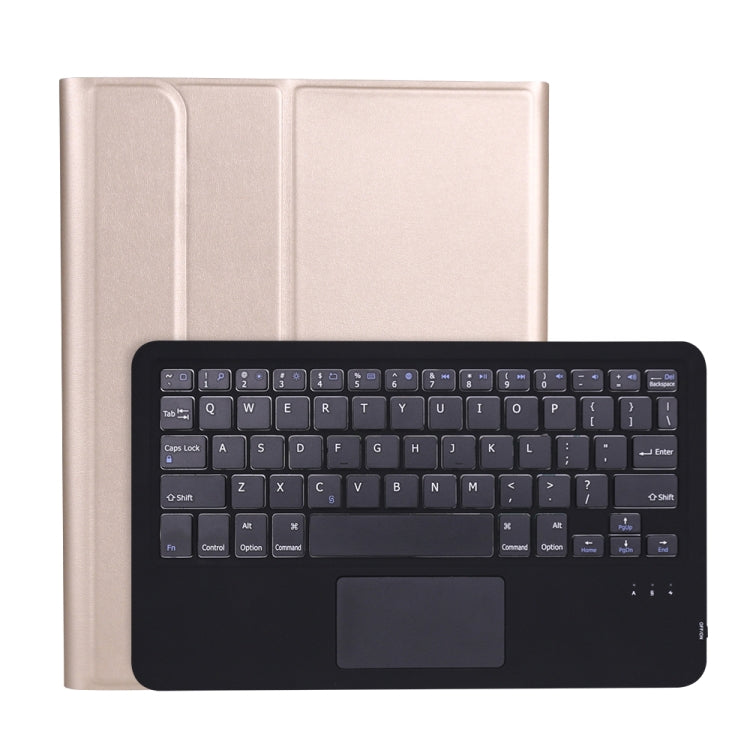 A11B-A Ultra-thin ABS Detachable Bluetooth Keyboard Tablet Case with Touchpad & Pen Slot & Holder for iPad Pro 11 2022 / 2021 / Air 5 / Air 4 (Gold)