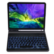 A11BS Ultra-thin ABS Detachable Bluetooth Keyboard Tablet Case with Backlight & Pen Slot & Holder for iPad Pro 11 2022 / 2021 / Air 5 / Air 4 (Black)