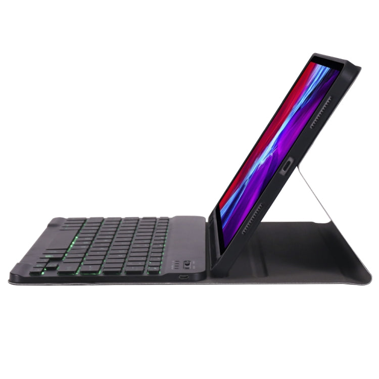 A11BS Ultra-thin ABS Detachable Bluetooth Keyboard Tablet Case with Backlight & Pen Slot & Holder for iPad Pro 11 2022 / 2021 / Air 5 / Air 4 (Black)