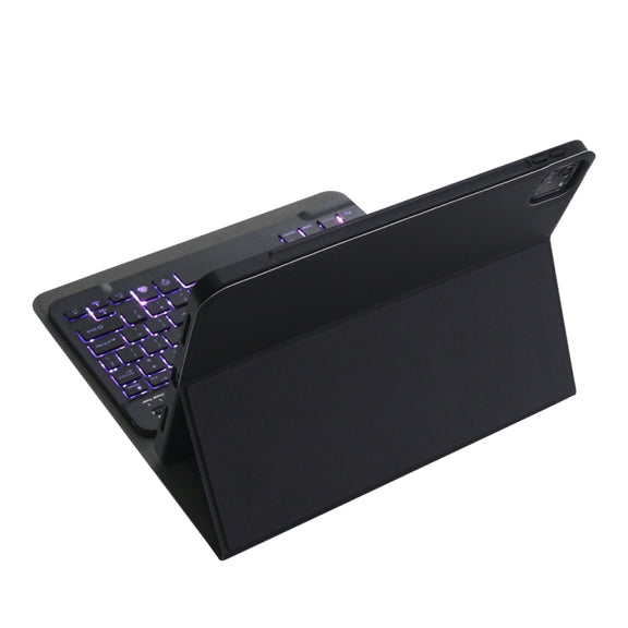 A11BS Ultra-thin ABS Detachable Bluetooth Keyboard Tablet Case with Backlight & Pen Slot & Holder for iPad Pro 11 2022 / 2021 / Air 5 / Air 4 (Black)
