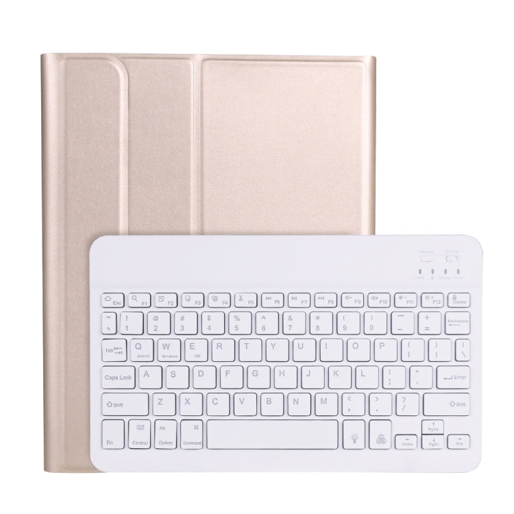 A11BS Ultra-thin ABS Detachable Bluetooth Keyboard Tablet Case with Backlight & Pen Slot & Holder for iPad Pro 11 2022 / 2021 / Air 5 / Air 4 (Gold)