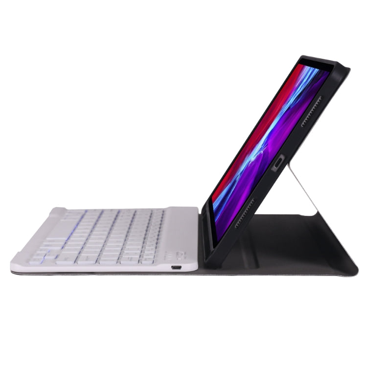 A11BS Ultra-thin ABS Detachable Bluetooth Keyboard Tablet Case with Backlight & Pen Slot & Holder for iPad Pro 11 2022 / 2021 / Air 5 / Air 4 (Gold)