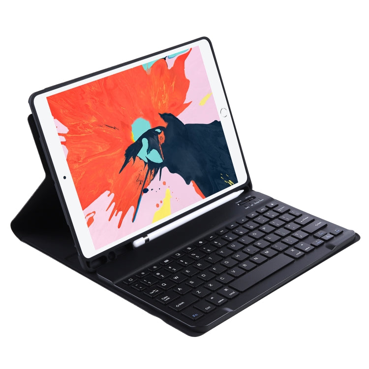 C-11B Detachable Candy Color Bluetooth Keyboard Leather Tablet Case with Pen Slot & Holder for iPad Pro 11 2022 / 2021 / Air 5 / Air 4 (Black)