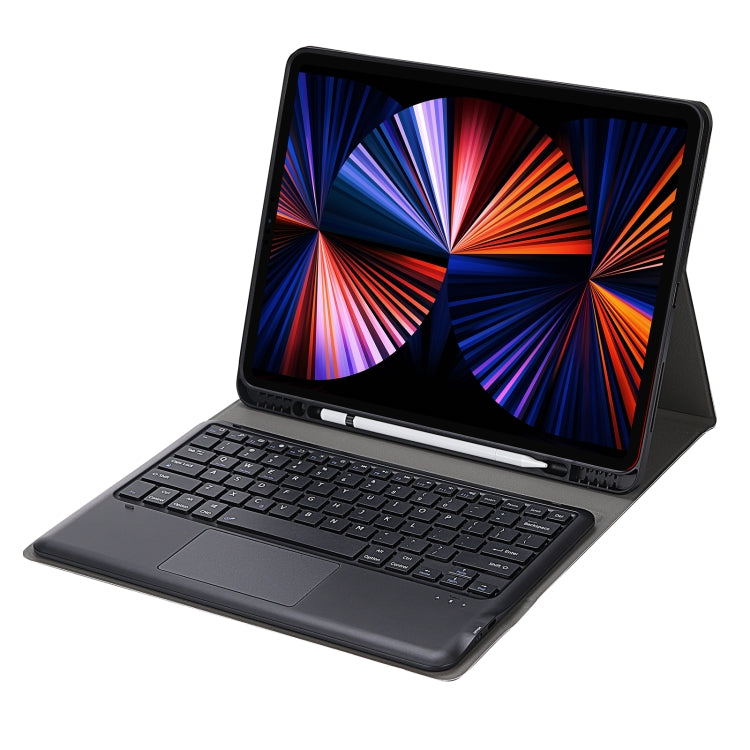 A12B-A Ultra-thin ABS Detachable Bluetooth Keyboard Tablet Case with Touchpad & Pen Slot & Holder for iPad Air 13 2024 / 2025 / Pro 12.9 2021 (Gold)