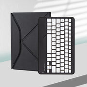 Z098B Pen Slot Bluetooth Keyboard Leather Tablet Case For iPad Air 2022/2020 (Black)