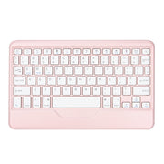 Z098B Pen Slot Bluetooth Keyboard Leather Tablet Case For iPad Air 11 2025/2024/2022/2020 (Pink)